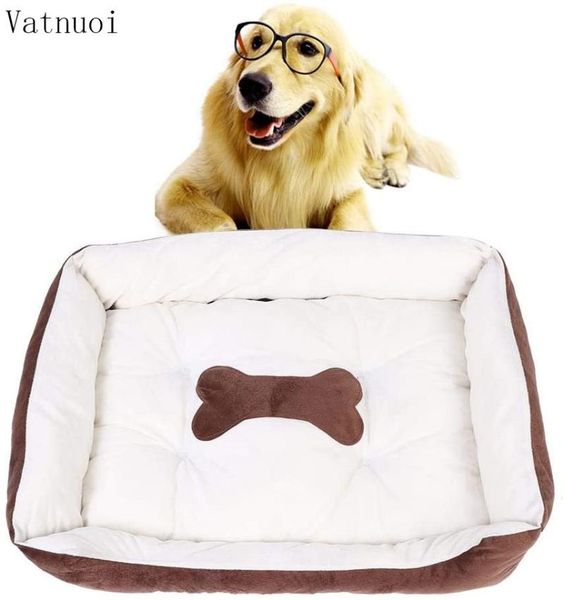 

kennels & pens washable dog cat bed small pet mattress pillow cushion soft warm prime cotton with cute bone image and anti-slip bottom