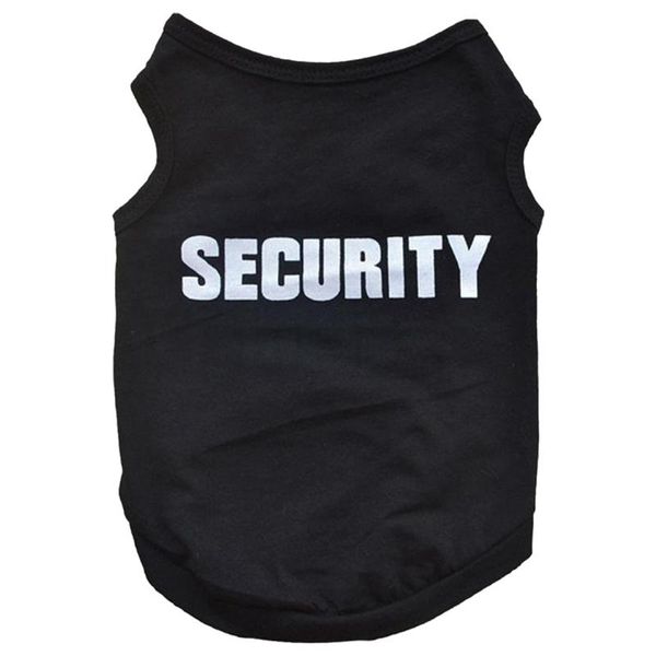 

dog apparel pet winter clothes puppy cat vest t shirt coat dress sweater "security", black m
