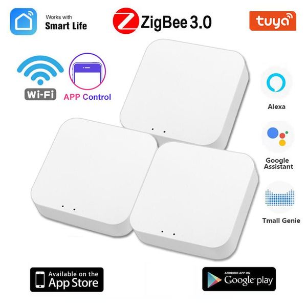 

smart home control tuya zigbee3.0 gateway hub life app remote zigbee device works with alexa google