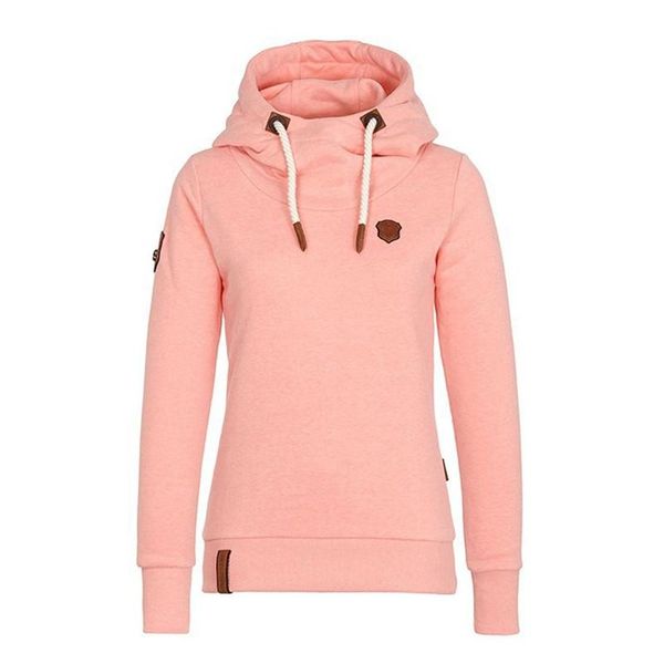 

women's hoodies & sweatshirts [el barco] 2021 winter cotton casual sweatshirt for women solid black grey blue yellow pink red female ho