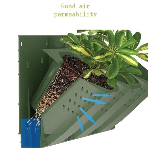 

self watering flower pot stackable wall planter garden bonsai home vertical pots succulents tool plants plastic ha r2s1 decorations
