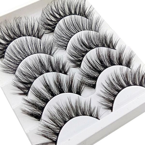 

false eyelashes 5 pairs lashes mink faux dramatic volume eyelash extension