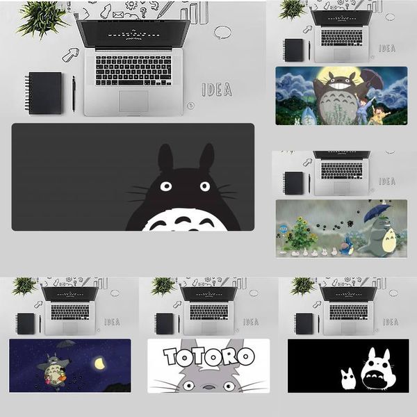 

mouse pads & wrist rests totoro cartoon cute rubber durable deskmousepad table protect game office work mat pad non-slip lapcushion