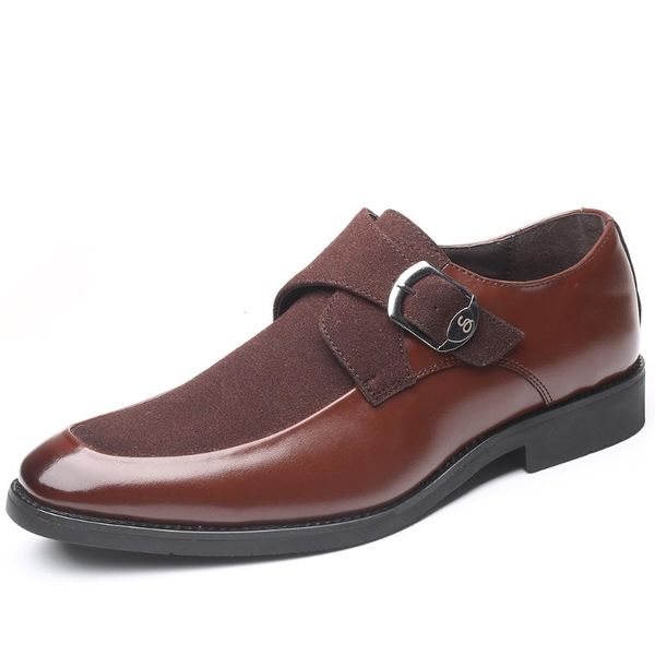 

dress shoes men brand 2021 fashion leather breathable loafers business, Black