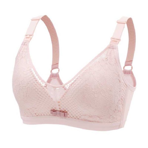 Le donne incinte sexy maternità reggiseno allattamento cotone allattamento allattamento biancheria intima di pizzo filo libero superiore reggiseno con bottone aperto Y0925