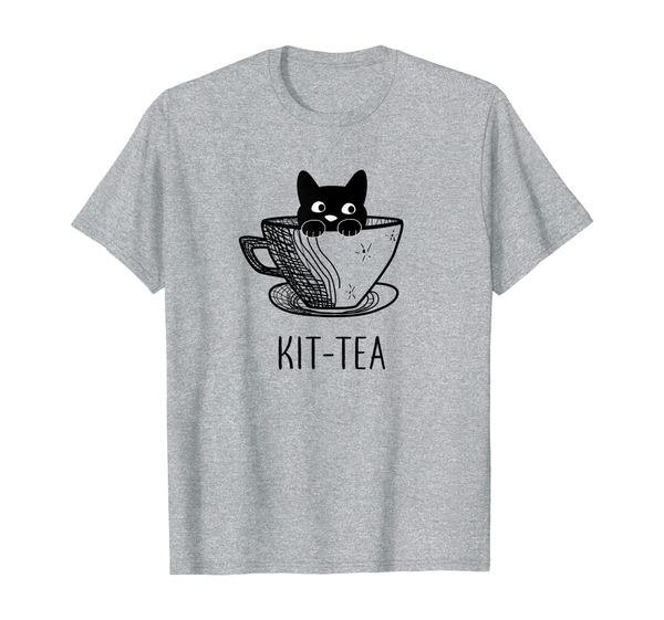 

cat shirts: kit-tea funny cat lover t-shirt, White;black