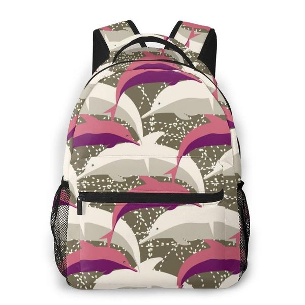 

backpack mountaineering dolphins flock under water shoulder bags backpacks