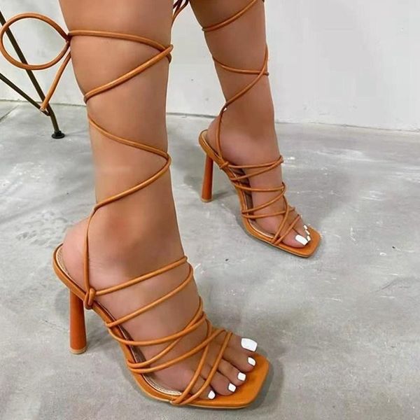 

summer ankle cross strap high heels shoes women sandals peep toe pumps zapatos de mujer tacon 2021 sapatos dress, Black