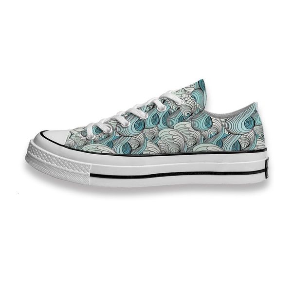 

custom printed shoes wave pattern sneakers low mens womens skateboard sport footwear diy trainers canvas casual shoe