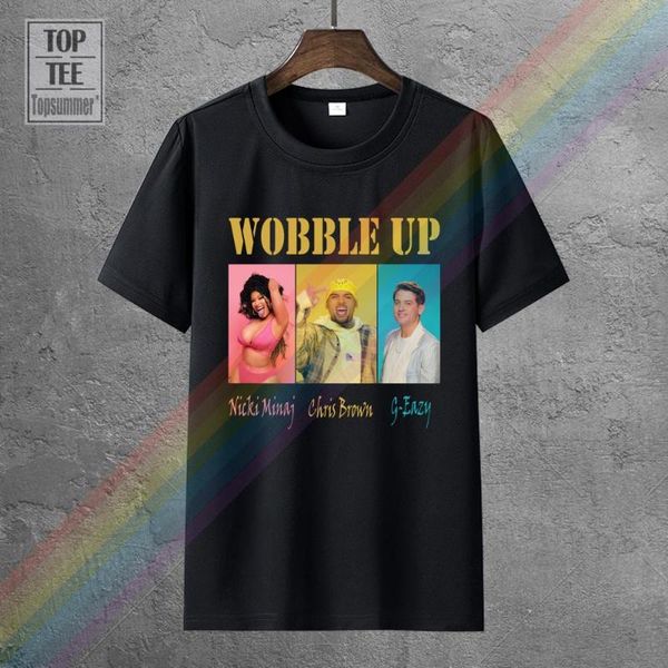 

men's t-shirts chris brown, nicki minaj, g-eazy - wobble up gothic emo tshirt punk hippie summer cute tee shirt goth retro t-shirt, White;black