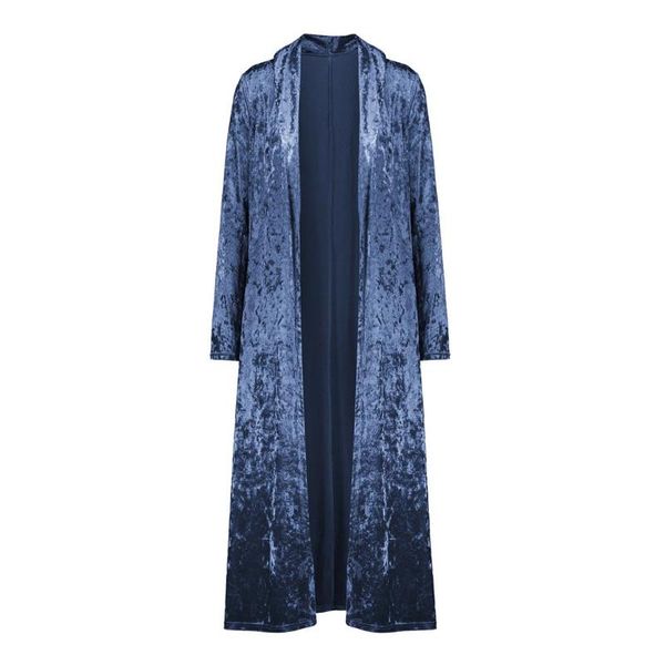 

women's trench coats women long casual boho plus size loose velvet lapel pink streetwear female fashion elegant overcoats blue, Tan;black