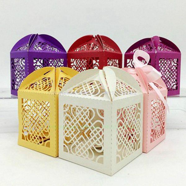 

gift wrap creative chinese knot wedding candy box laser cutting chocolate carton decoration supplies 50 pcs 7zsh132