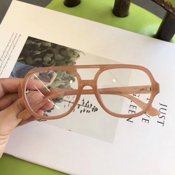 

fashion sunglasses frames anti blue 2021 square eyeglasses women men computer light blocking glasses radiation goggles spectacles clear lens, Black