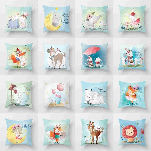 

cute cartoon cover cushion sofa 18'' throw waist home pillow decor polyester case for children cushion/decorative