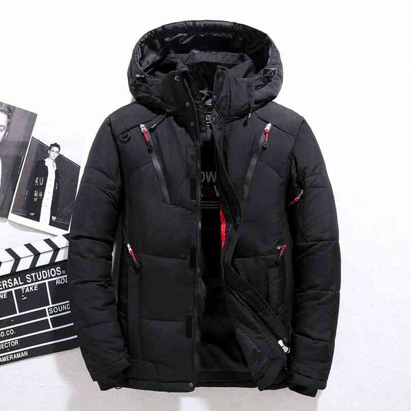 

-20 degree winter parkas men male white duck down et hooded outdoor thick warm padded snow coat plus size m-4xl, Black;white