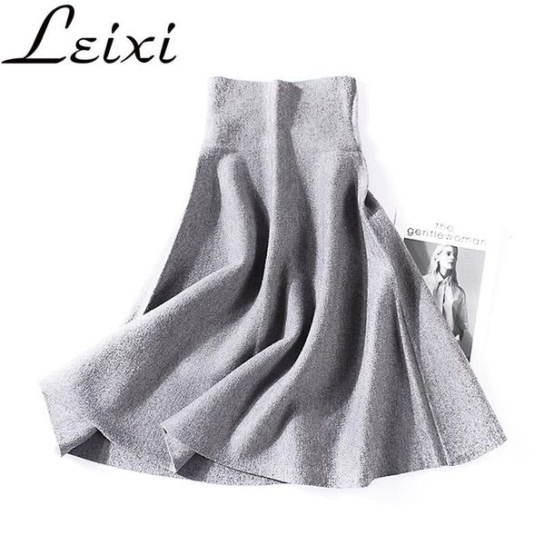 

skirts women pleated button high waist elastic mid skirt korean style female fashion 2021 spring autumn winter bottom, Black