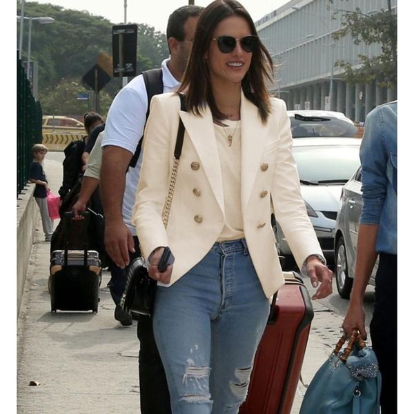 

women's suits & blazers fashion slim short suit coat, White;black