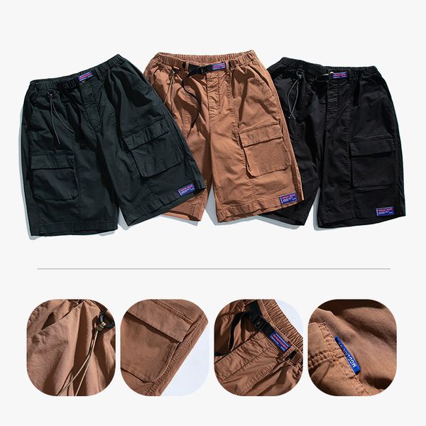 

men's pants tooling summer 2021 ribbon casual loose, Black
