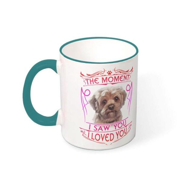 

mugs cute fluffy dog prints mug quality ceramic colorful handle coffee juice cup customizable po valuable memorial
