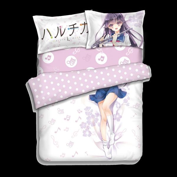 

bedding sets japanese anime bed sheets sheet bedcover quilt cover pillow case 4pcs