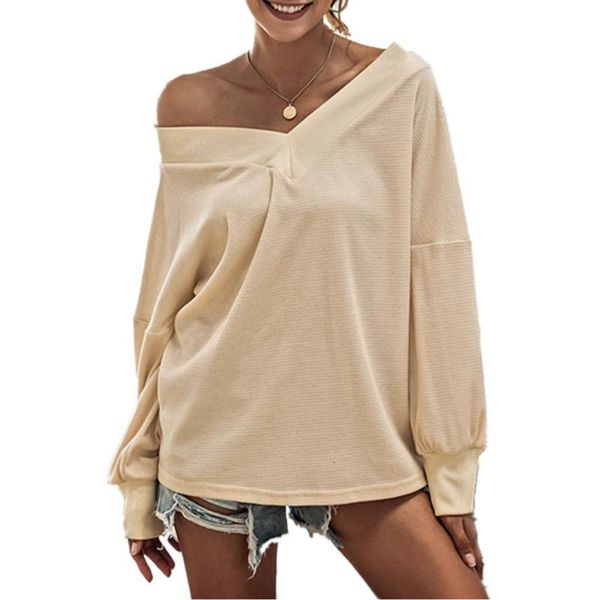 

women's blouses & shirts ladies casual apricot off the shoulder solid and blouse women autumn workwear long sleeve loose, White