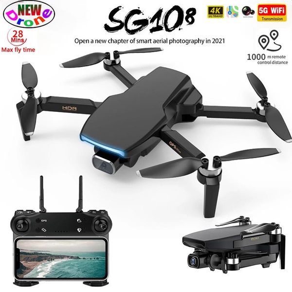 

drone 4k profesional hd fpv dron 5g wifi gps brushles motor flight for 25 min rc distance 1km quadcopter toys drones