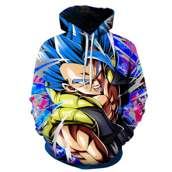 

men's hoodies 2021 longzhu 3d printing hooded sweater fashion trend pullover, Black
