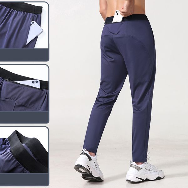 

new sport pants men running pants with pockets training joggings men pant for man, Black