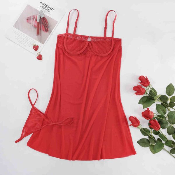 

undergarments sleepwear 2021 modena's comfortable steel ring nightdrs 12322, White