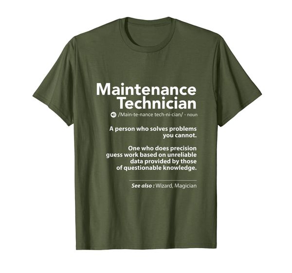 

job definition funny maintenance technician gift men t shirt, White;black