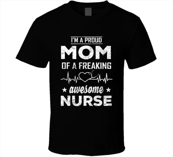 

proud mom nurse tee vintage funny mom class 2020 graduate t shirt new, White;black
