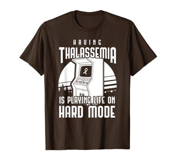

having thalassemia is playing life on hard mode t-shirt, White;black