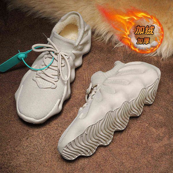 

dress shoes sports shoes winter plush warm casual running coconut, Black