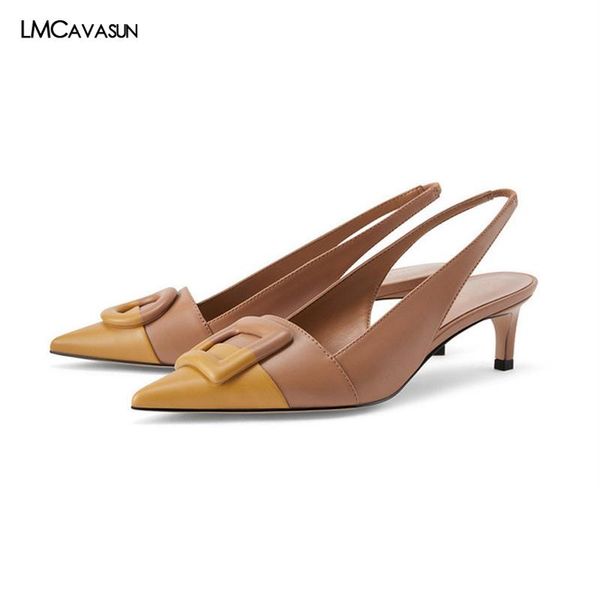 

dress shoes lmcavasun pointed toe buckle women thin heel slip on slingbacks, Black