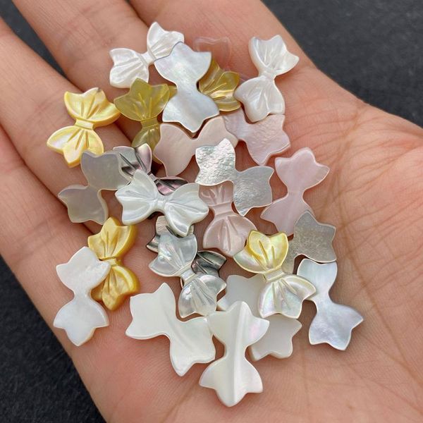 

charms wholesale multicolor bow shape pendant natural shells for jewelry making diy handmade accessories beaded decoration fashion, Bronze;silver