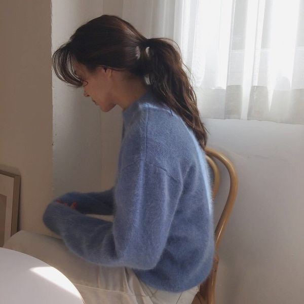 

women's knits & tees winter mink long sleeved sweater, soft knit, casual, caramel, warm, brand, White