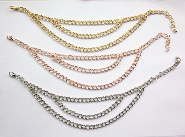 

3pcs/lot fashion jewelry accessories arm chain link metal bracelet on link,, Black