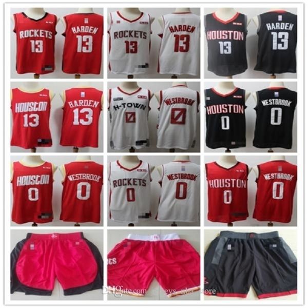 

09Mens\rHouston\rRockets\r13\rJames\rHarden\r0\rRussell\rWestbrook\rBasketball Shorts Basketball Jerseys 05, Color1