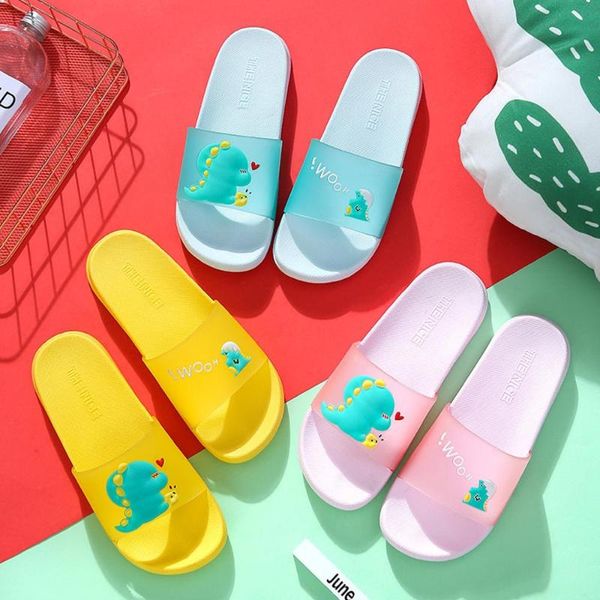 

slippers cartoon dinosaur for women eva round toe flat sandals summer sandles cute couple beach #20, Black
