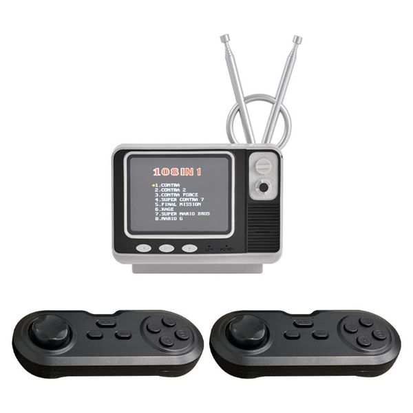 

portable game players wireless retero console 3.0 inch handheld tv video with 2 controllers dual classic player
