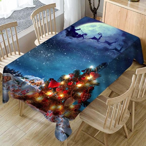 

table cloth christmas decoration rectangular tea cover dining home decor linen blend tablecloth