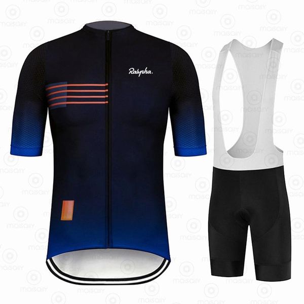 

racing sets 2021 summer cycling jersey set breathable bicycle clothing mountain bike wear clothes maillot ropa ciclismo, Black;blue