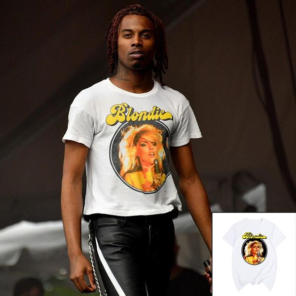 

men's t-shirts playboi carti blondie awesome hip hop aesthetic guys rap vintage t-shirt cotton men t shirt tee tshirt womens fashion, White;black