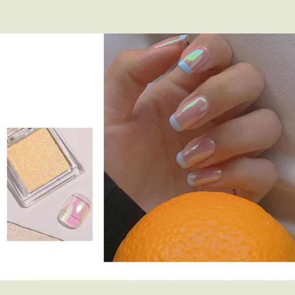 

nail glitter powder mirror effect high saturation solid shape chrome pigment for manicure accessories, Silver;gold