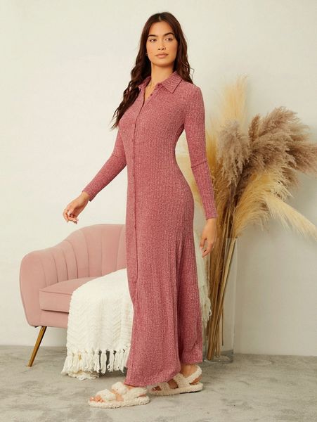 

marled knit single breasted dress j0gl#, Black;gray
