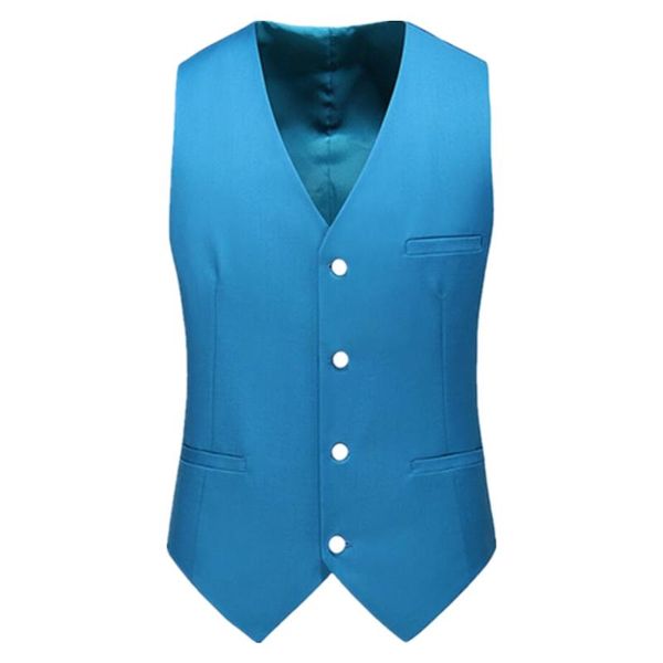 

mens slim fit business suit vest men leisure v-neck cotton vests man groom dress blue white black formal waistcoat jacket men's, Black;white