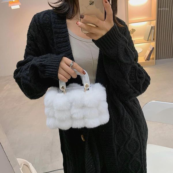 

evening bags purses and handbags winter plush 5 color women's hand shoulder tote crossbody bolso mujer sac à main bolsa