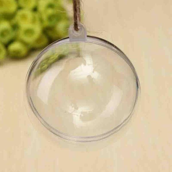 

party decoration 10pcs christmas tree decor ornament 5cm ball type box transparent plastic craft gift boxes
