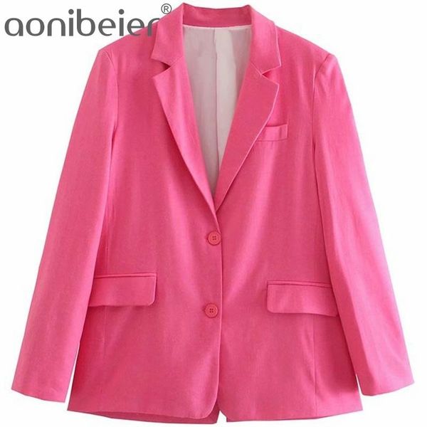 

summer women blazers single breasted long sleeve notched collar office lady suit jackets femael casual straight 210604, White;black