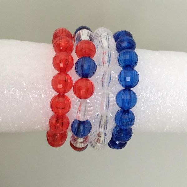 

beaded, strands christmas bracelet wholesale, 9-10mm czech facet rondelle acrylic shinny bead 6inch~9inch for choice, Black